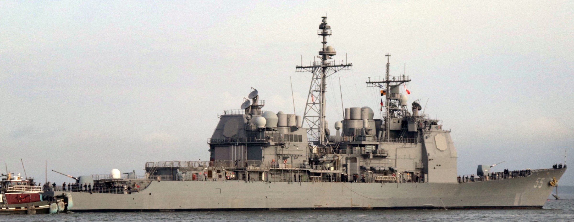 cg-55 uss leyte gulf ticonderoga class guided missile cruiser aegis us navy 56