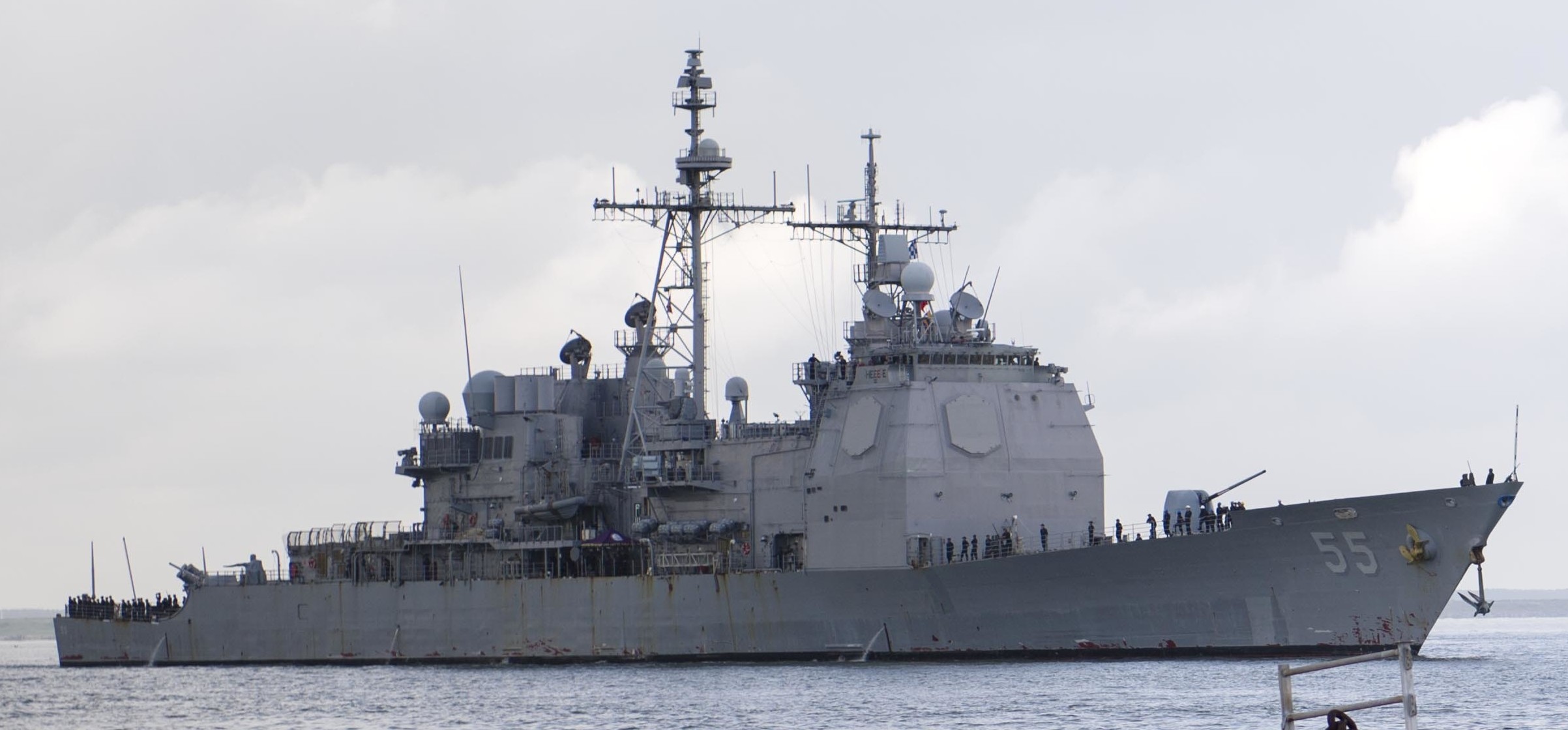 cg-55 uss leyte gulf ticonderoga class guided missile cruiser aegis us navy norfolk 60