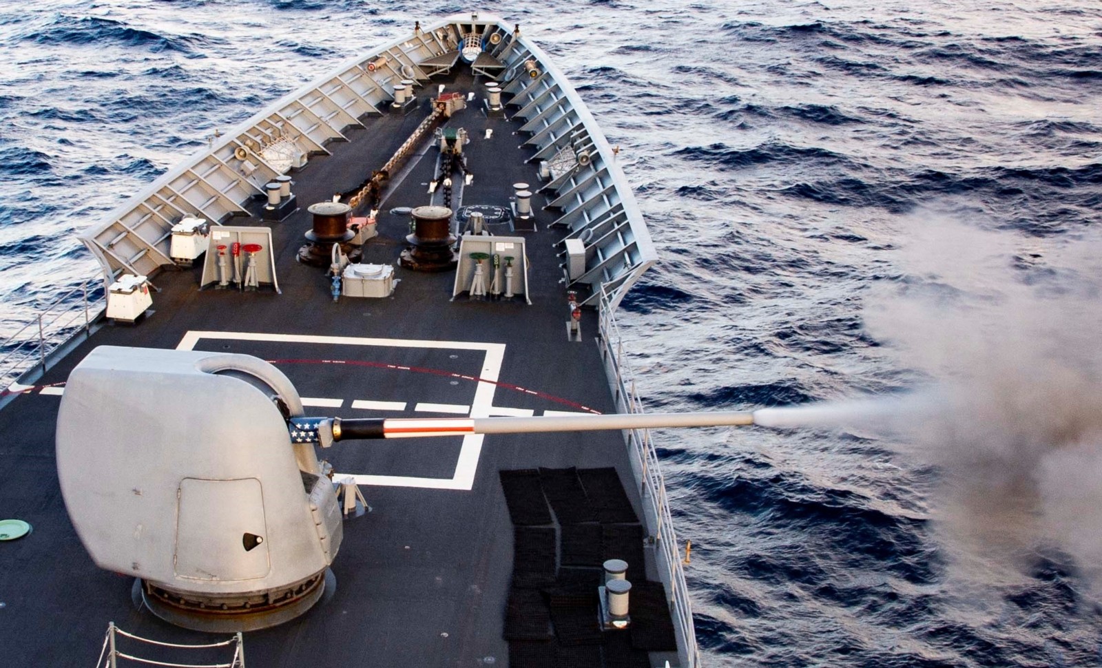 cg-55 uss leyte gulf ticonderoga class guided missile cruiser aegis us navy gun fire exercise 63