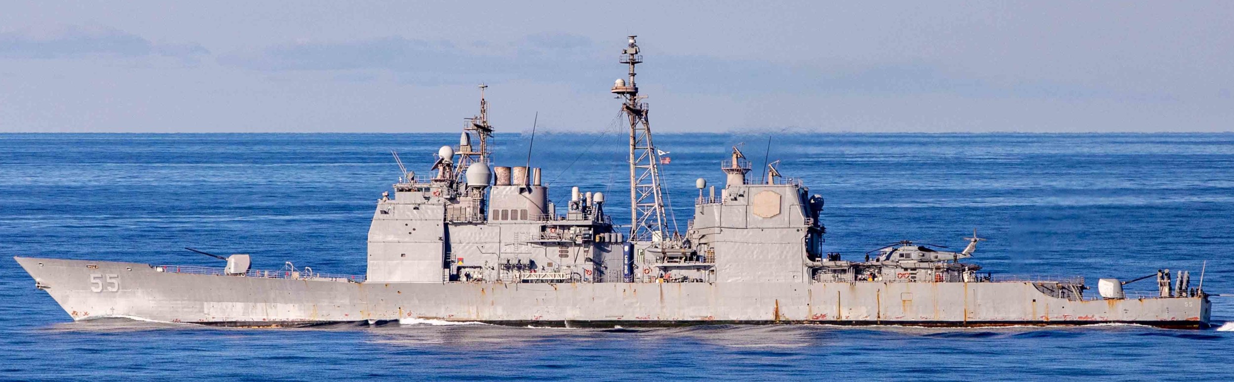 cg-55 uss leyte gulf ticonderoga class guided missile cruiser aegis us navy adriatic sea 87