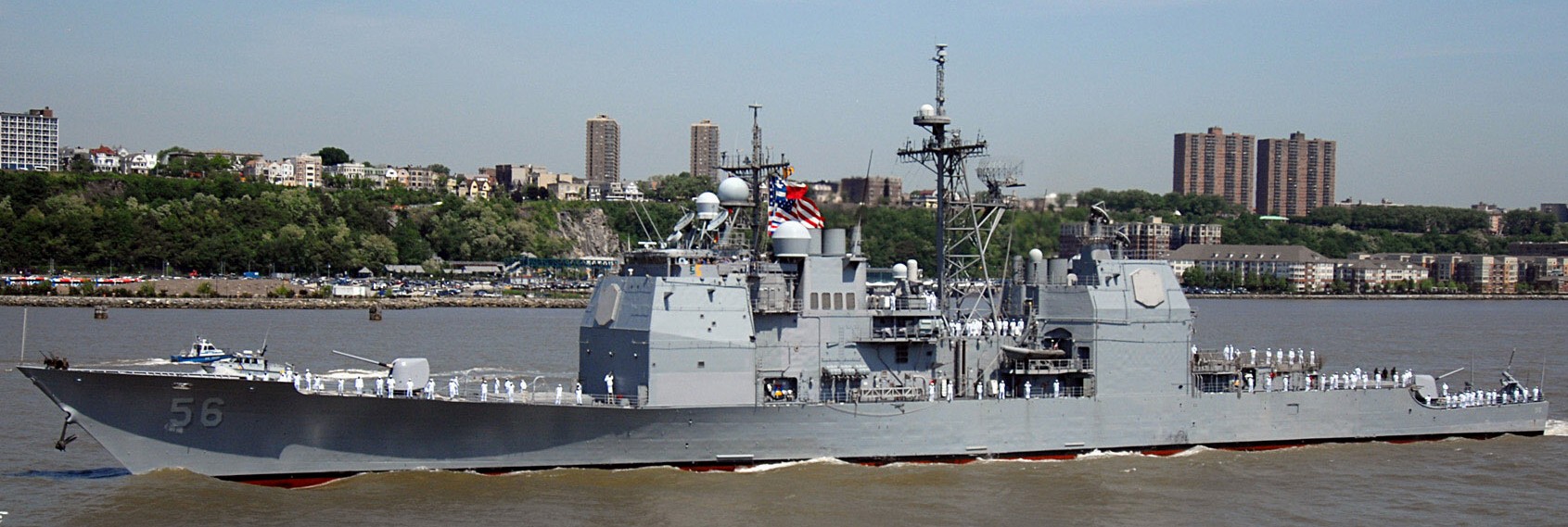 cg-56 uss san jacinto ticonderoga class guided missile cruiser aegis us navy fleet week new york 21