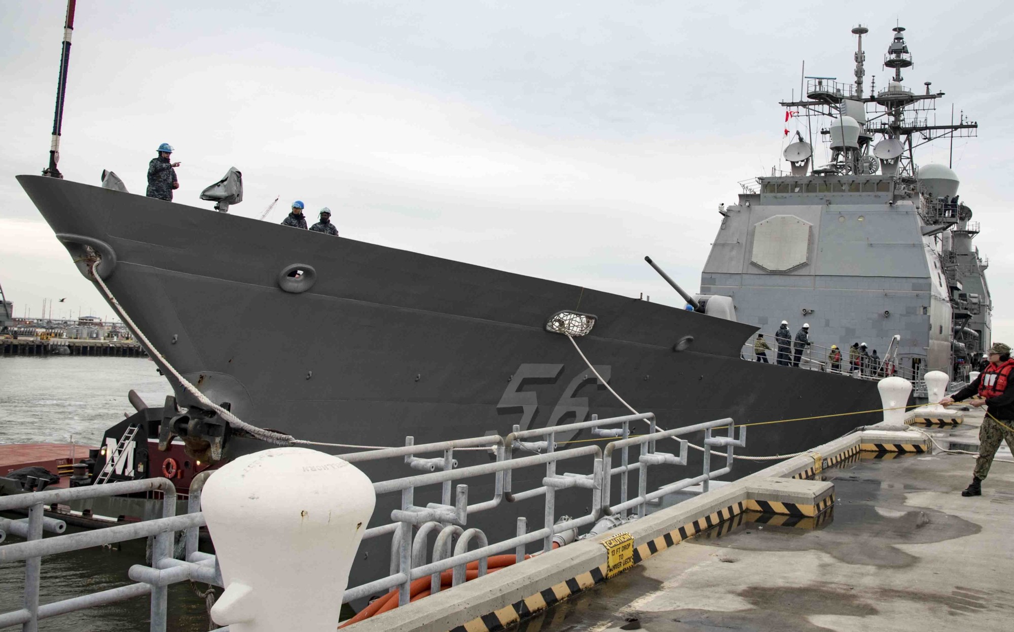 cg-56 uss san jacinto ticonderoga class guided missile cruiser aegis us navy naval station norfolk 108