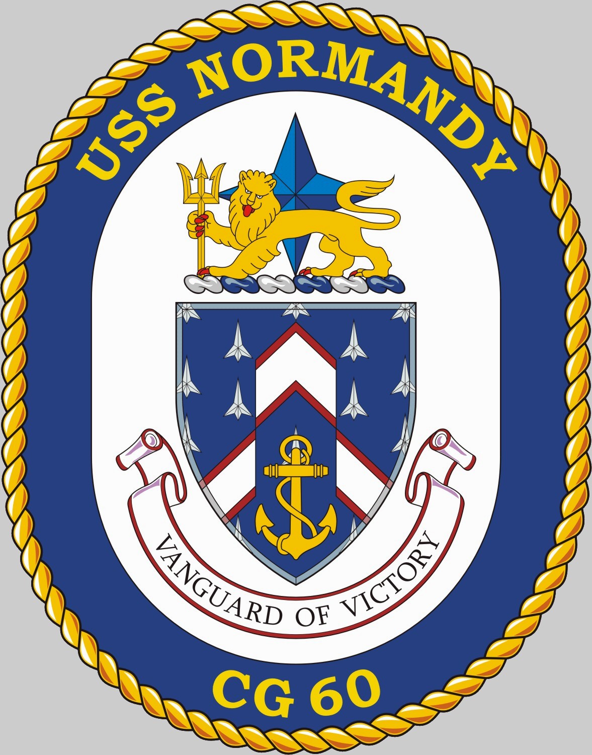 cg-60 uss normandy insignia crest patch badge ticonderoga class guided missile cruiser aegis us navy 02x