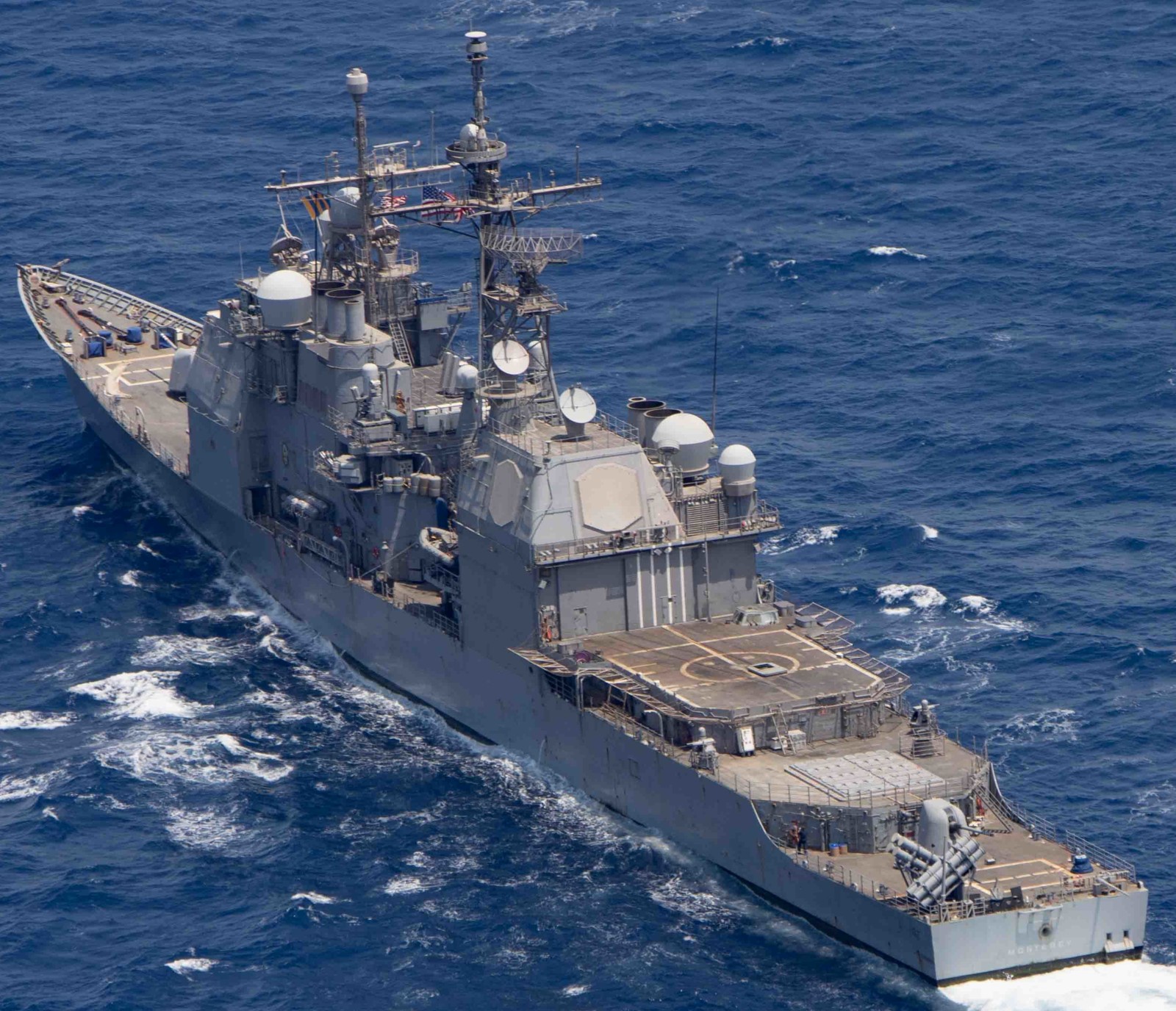 cg-61 uss monterey ticonderoga class guided missile cruiser aegis us navy red sea 121