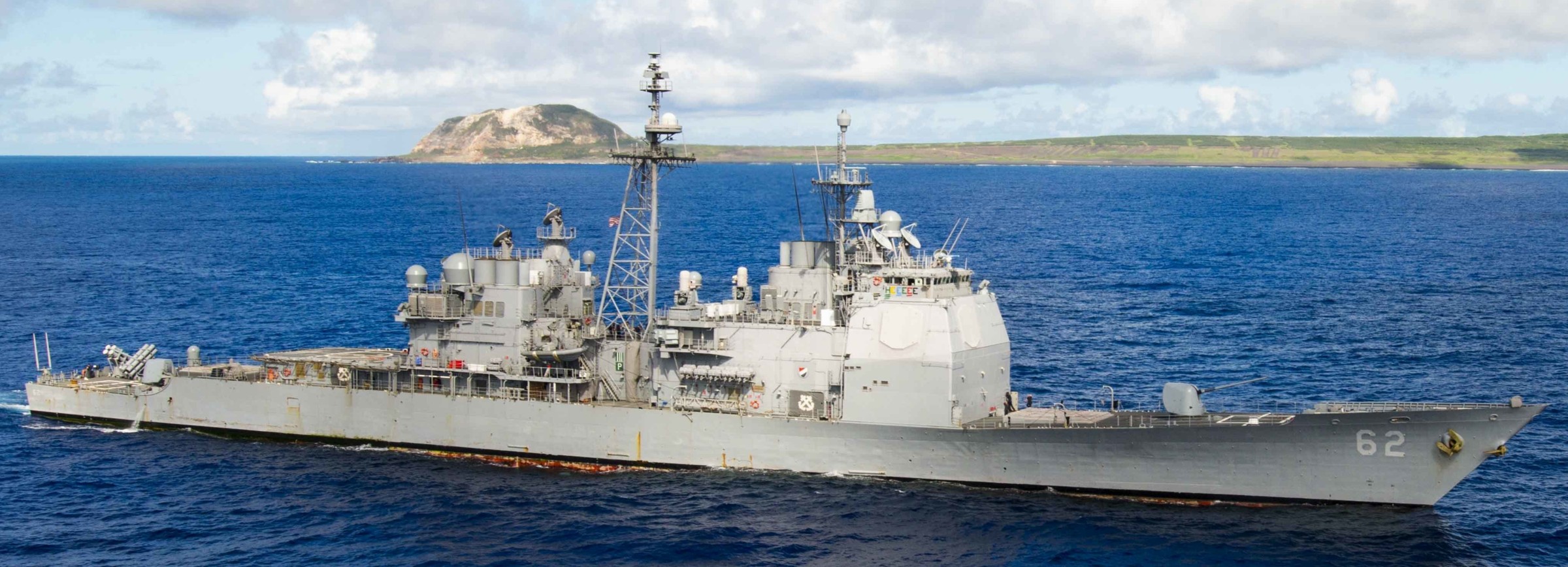 cg-62 uss chancellorsville ticonderoga class guided missile cruiser aegis us navy 47 iwo to jima
