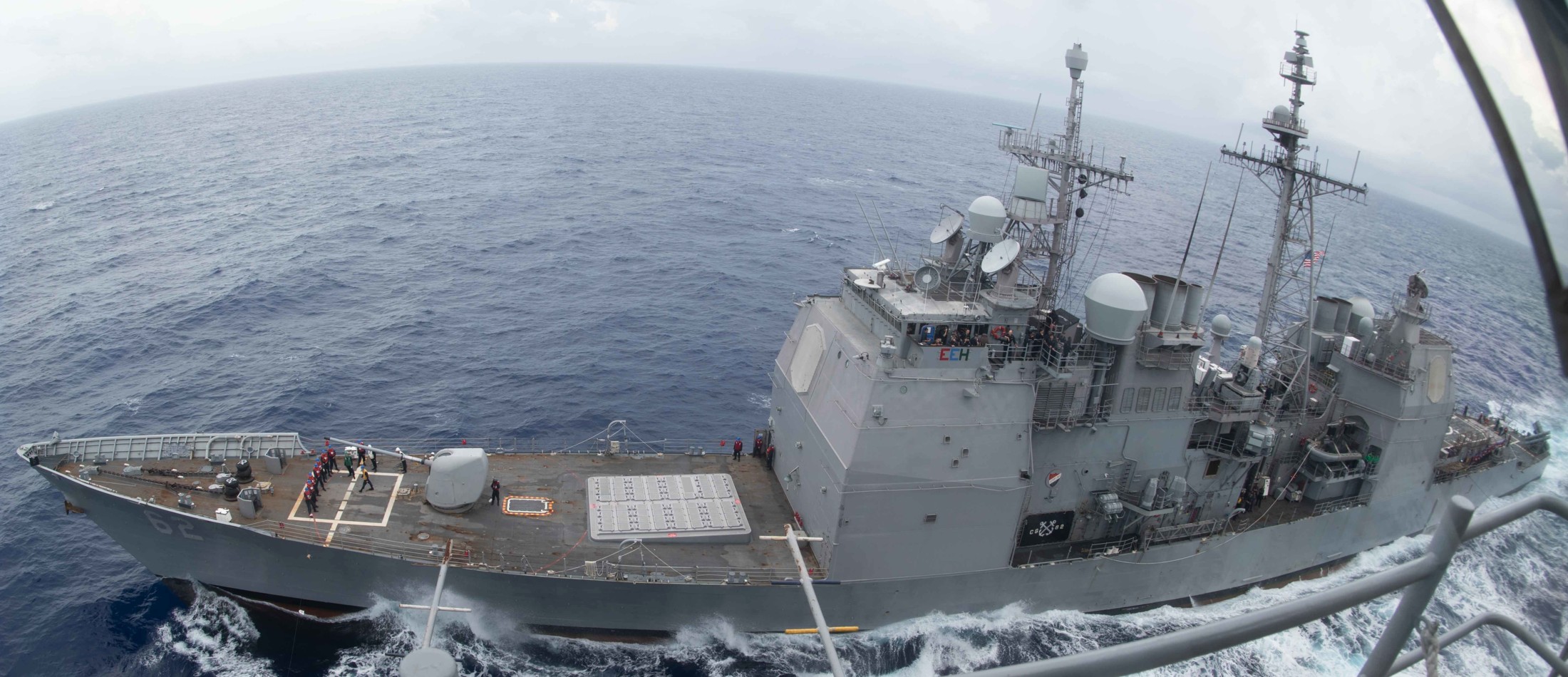 cg-62 uss chancellorsville ticonderoga class guided missile cruiser aegis us navy south china sea 99