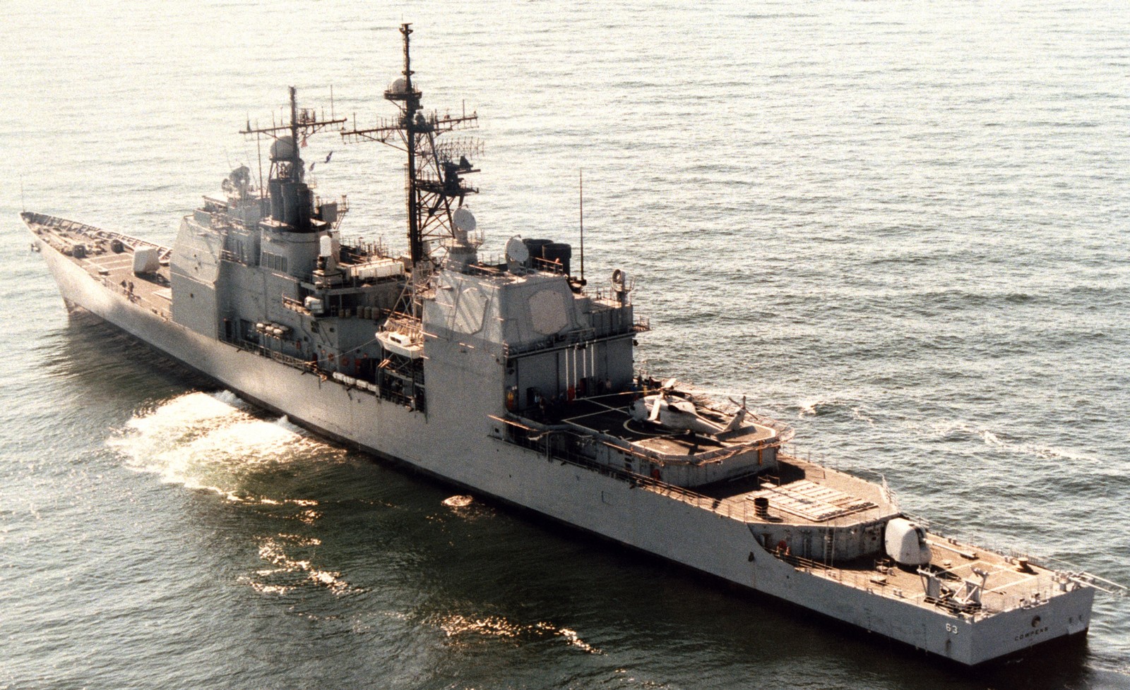 cg-63 uss cowpens ticonderoga class guided missile cruiser aegis us navy sea trials 85