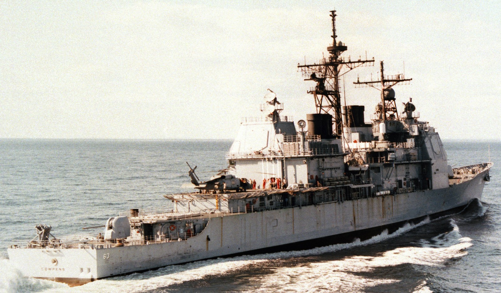 cg-63 uss cowpens ticonderoga class guided missile cruiser aegis us navy sea trials 87
