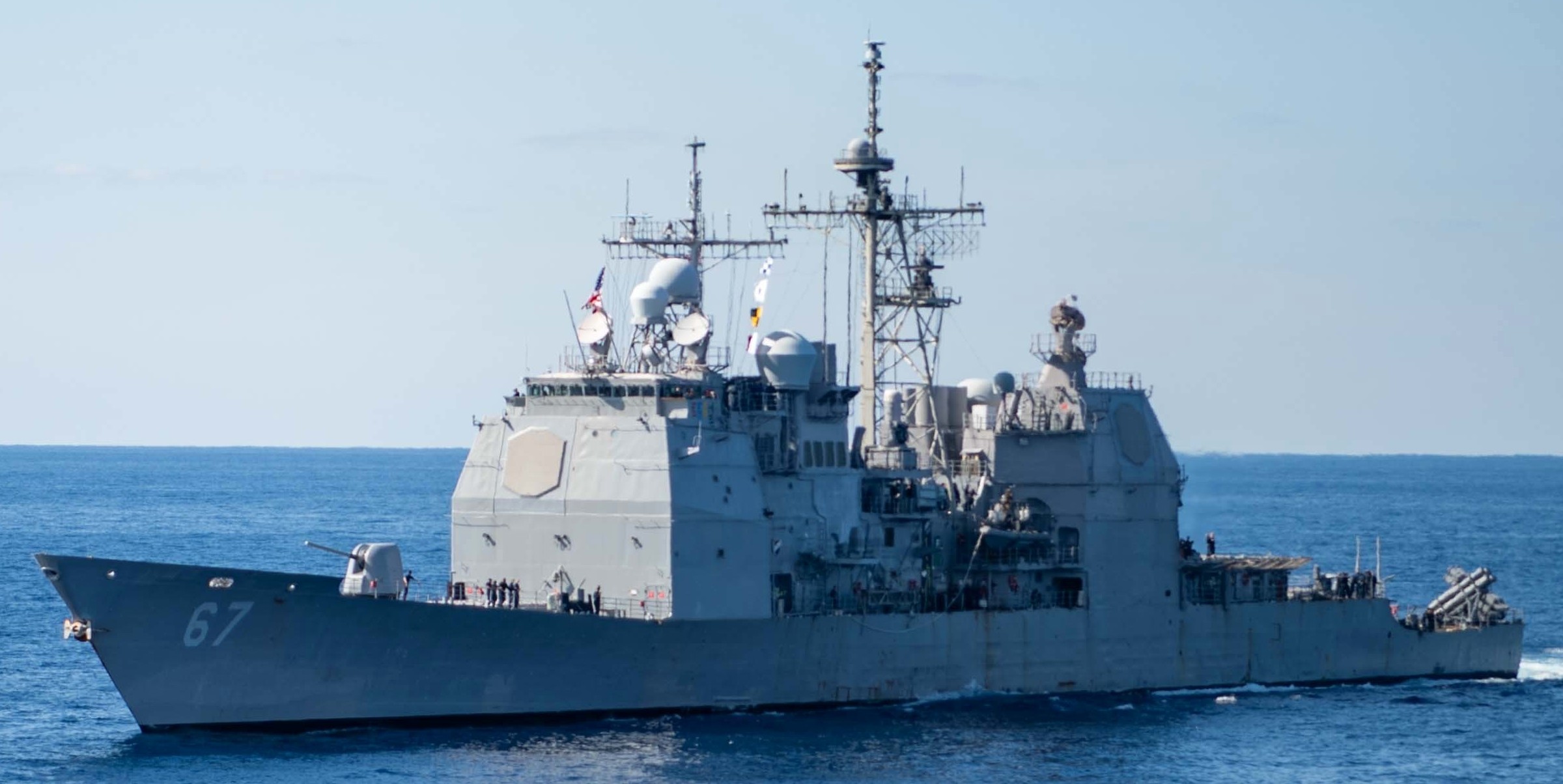 cg-67 uss shiloh ticonderoga class guided missile cruiser aegis us navy exercise keen sword 2020 78