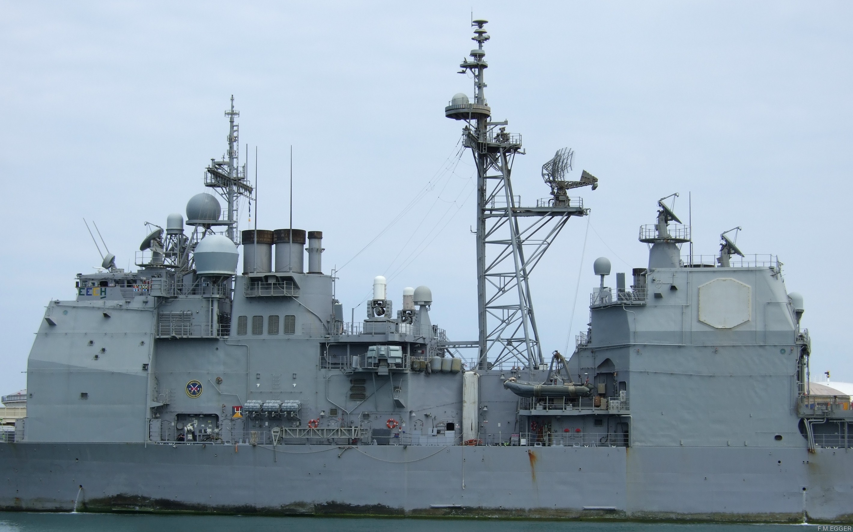 cg-69 uss vicksburg ticonderoga class guided missile cruiser us navy 35x port visit koper slovenia