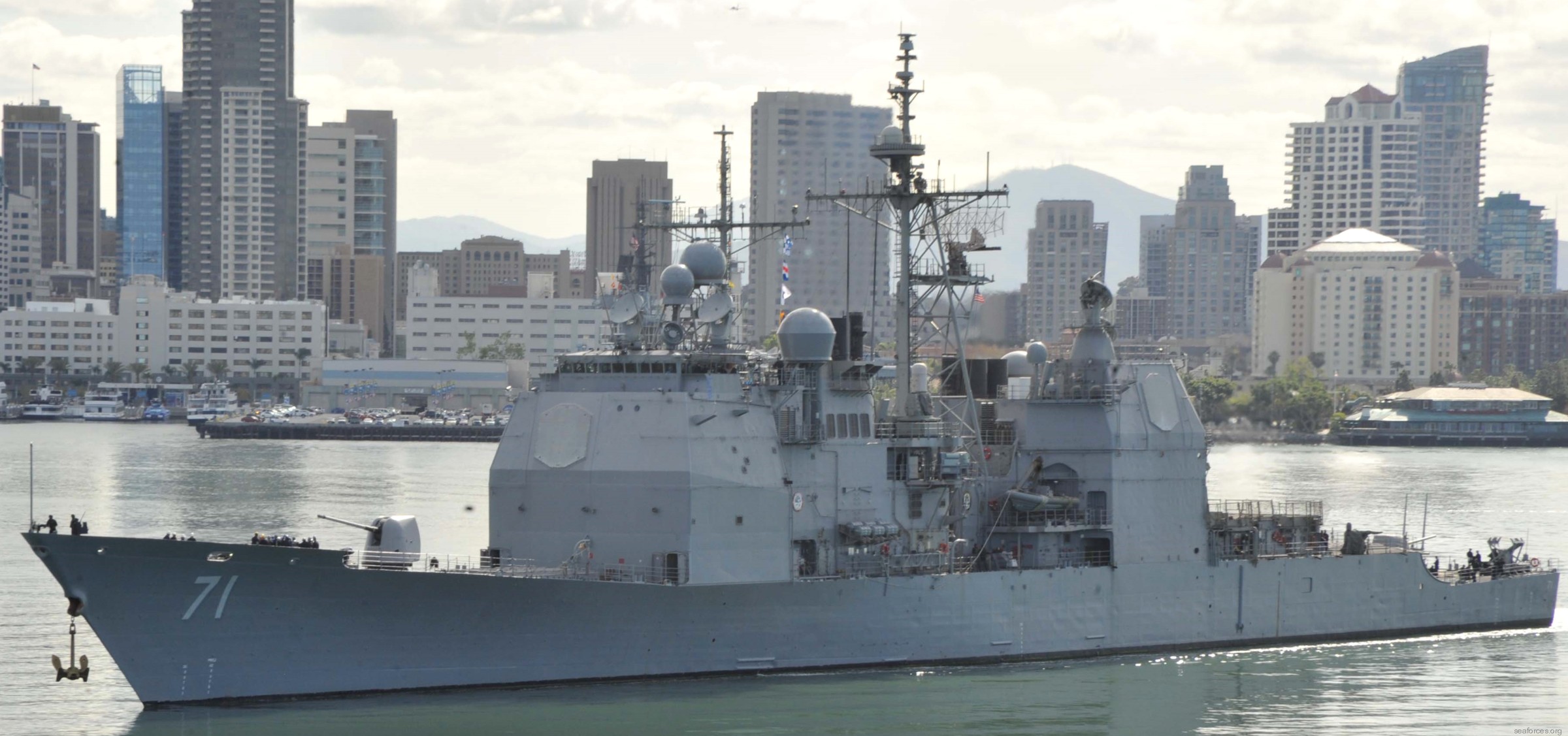 cg-71 uss cape st. george ticonderoga class guided missile cruiser us navy 10 san diego california