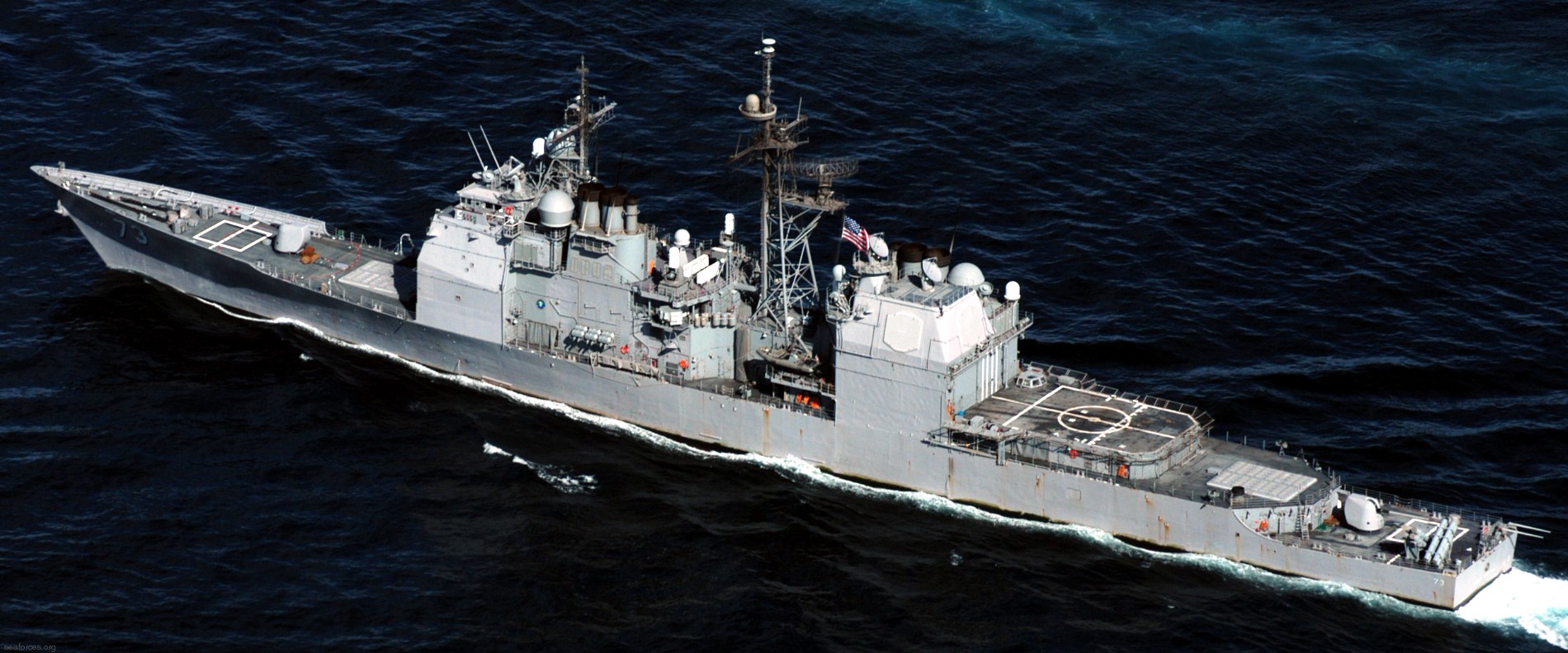 cg-73 uss port royal ticonderoga class guided missile cruiser navy 37 arabian sea