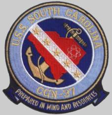 USS South Carolina CGN 37 - patch crest insignia