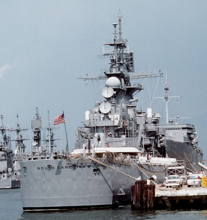 USS South Carolina CGN 37 - California class guided missile cruiser - Norfolk, Virginia 1994
