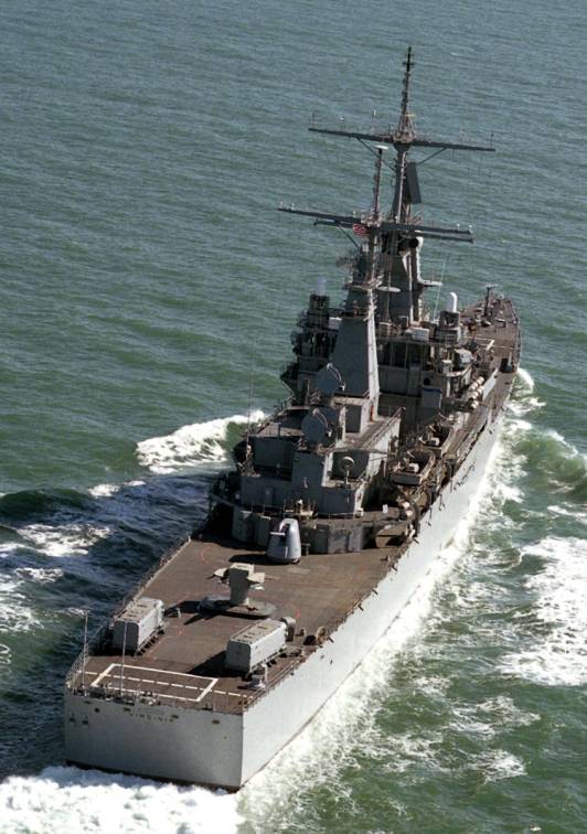 USS Virginia CGN 38 off the coast of Virginia 1985