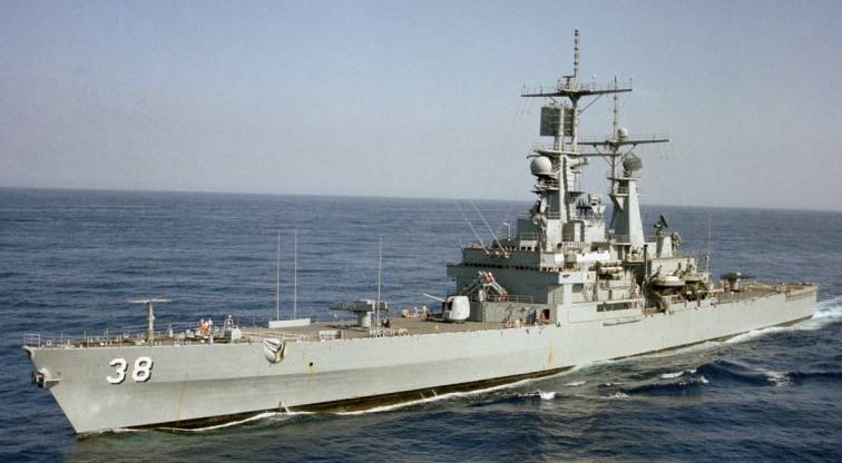 USS Virginia CGN 38 during Exercise Distant Drum 1983