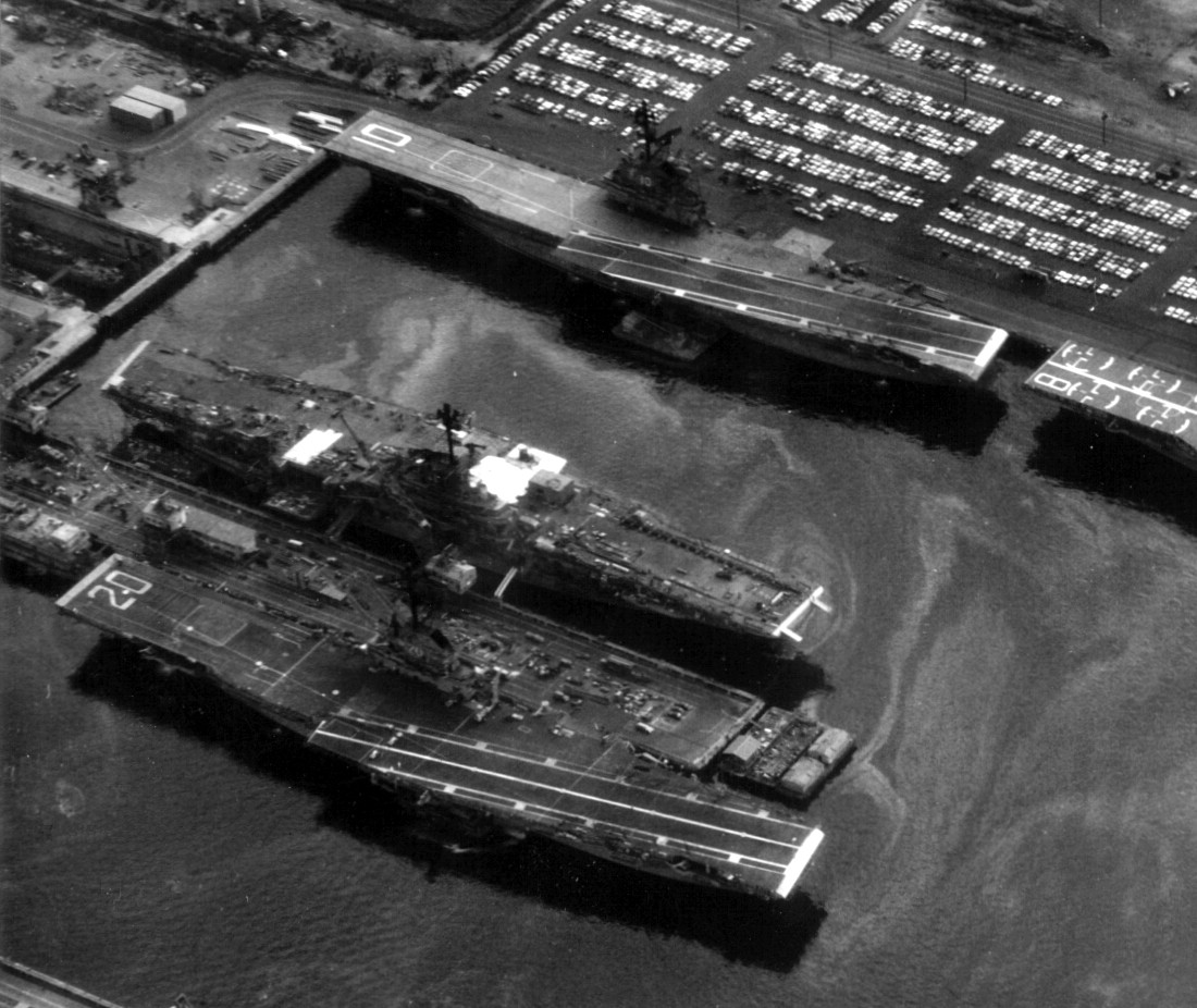 cva-20 uss bennington essex class aircraft carrier navy 19 long beach naval shipyard california