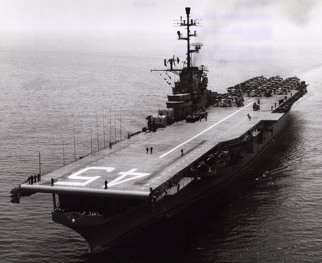 cvs-45 uss valley forge anti submarine aircraft carrier us navy 50