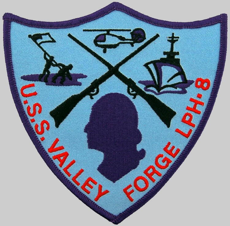 lph-8 uss valley forge insignia crest patch badge amphibious assault ship landing platform helicopter us navy usmc 02x