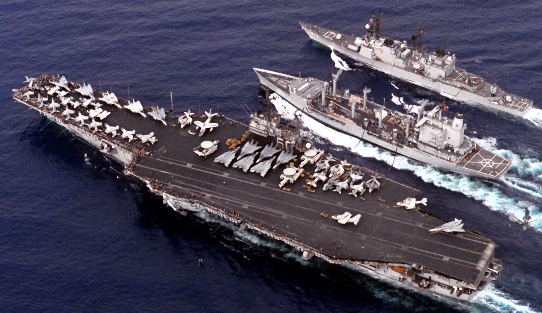 cv-60 uss saratoga forrestal class aircraft carrier air wing cvw-17 us navy mediterranean sea 1987 106
