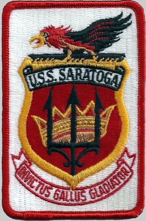 cv-60 uss saratoga insignia crest patch badge forrestal class aircraft carrier us navy 02p