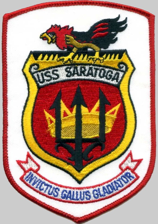 cv-60 uss saratoga insignia crest patch badge forrestal class aircraft carrier us navy 03p