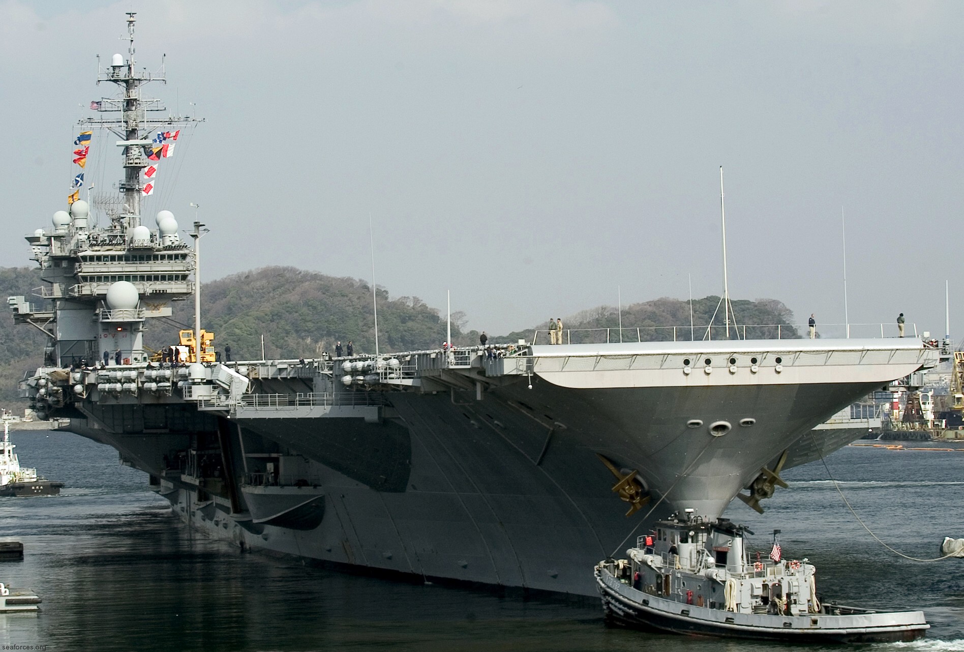 cv-63 uss kitty hawk aircraft carrier us navy 72 yokosuka japan