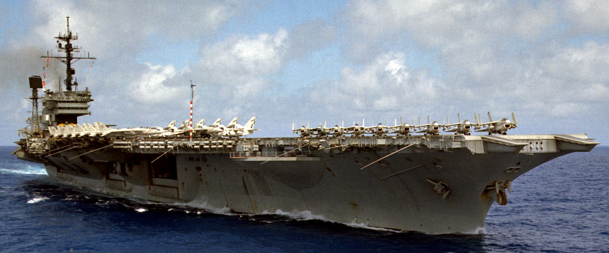 cv-66 uss america kitty hawk class aircraft carrier air wing cvw-1 us navy 54