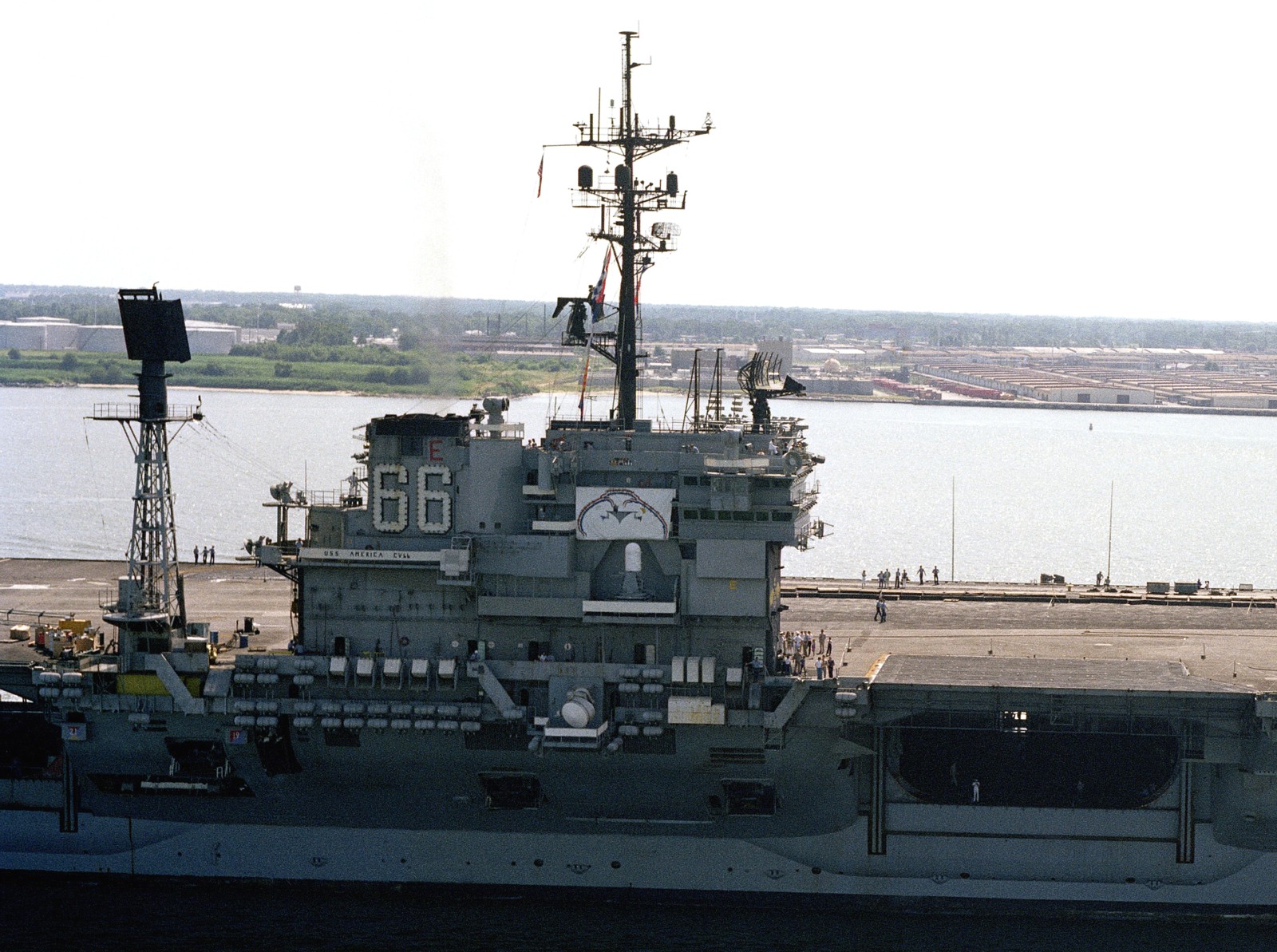 cv-66 uss america kitty hawk class aircraft carrier us navy 73