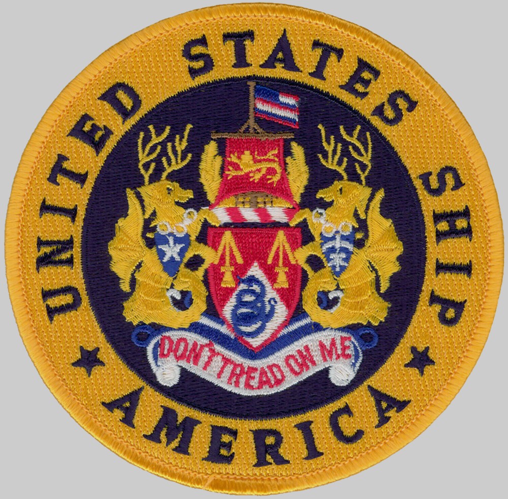 cv-66 uss america insignia crest patch badge kitty hawk class aircraft carrier us navy 03p