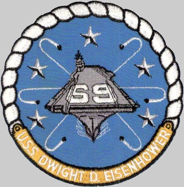 cvn-69 uss dwight d. eisenhower insignia crest patch badge aircraft carrier us navy 02x