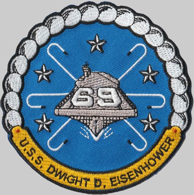 cvn-69 uss dwight d. eisenhower insignia crest patch badge aircraft carrier us navy 05p