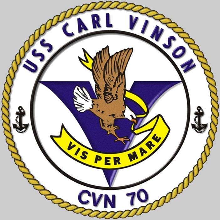 cvn-70 uss carl vinson insignia crest patch badge nimitz class aircraft carrier us navy 02x