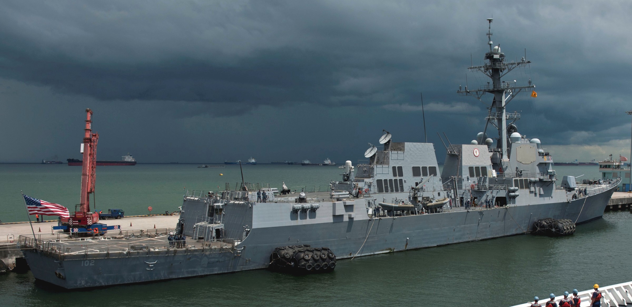 ddg-102 uss sampson arleigh burke class guided missile destroyer aegis us navy changi singapore 21