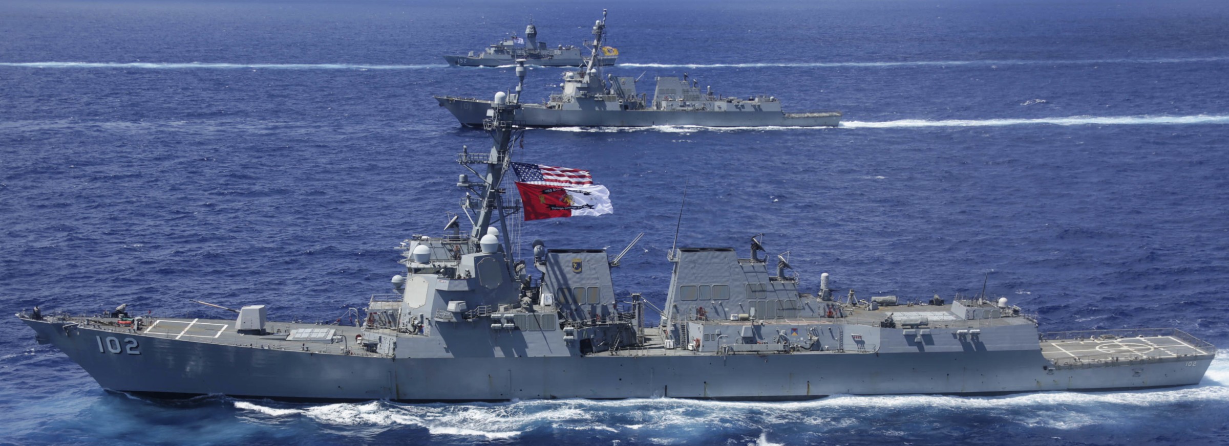 ddg-102 uss sampson arleigh burke class guided missile destroyer aegis us navy pacific ocean 97