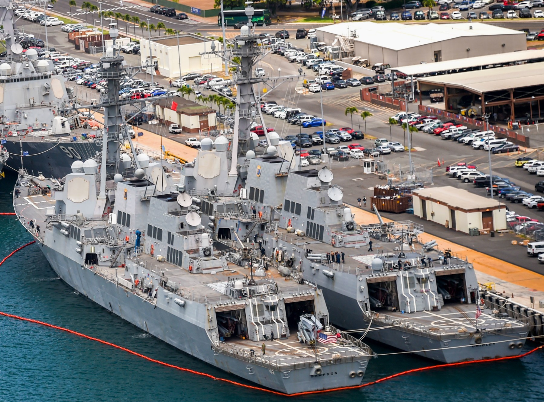 ddg-102 uss sampson arleigh burke class guided missile destroyer aegis us navy joint base pearl harbor hickam hawaii 99
