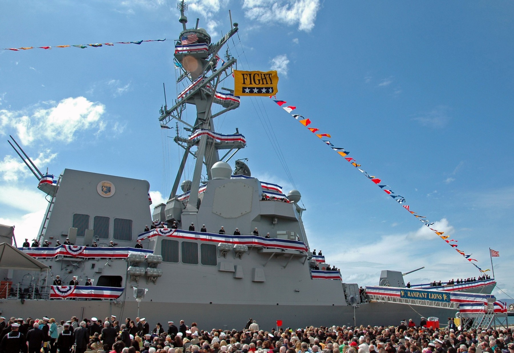 ddg-110 uss dewey arleigh burke class guided missile destroyer aegis us navy commissioning ceremony seal beach 58