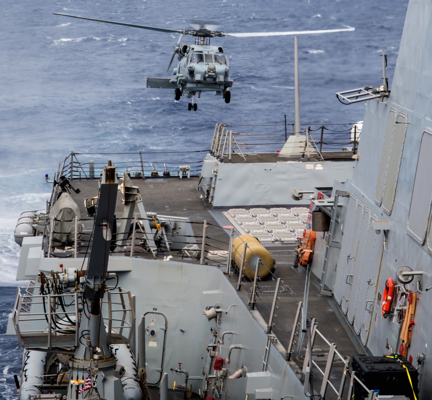 ddg-110 uss dewey arleigh burke class guided missile destroyer aegis us navy helicopter operations 96