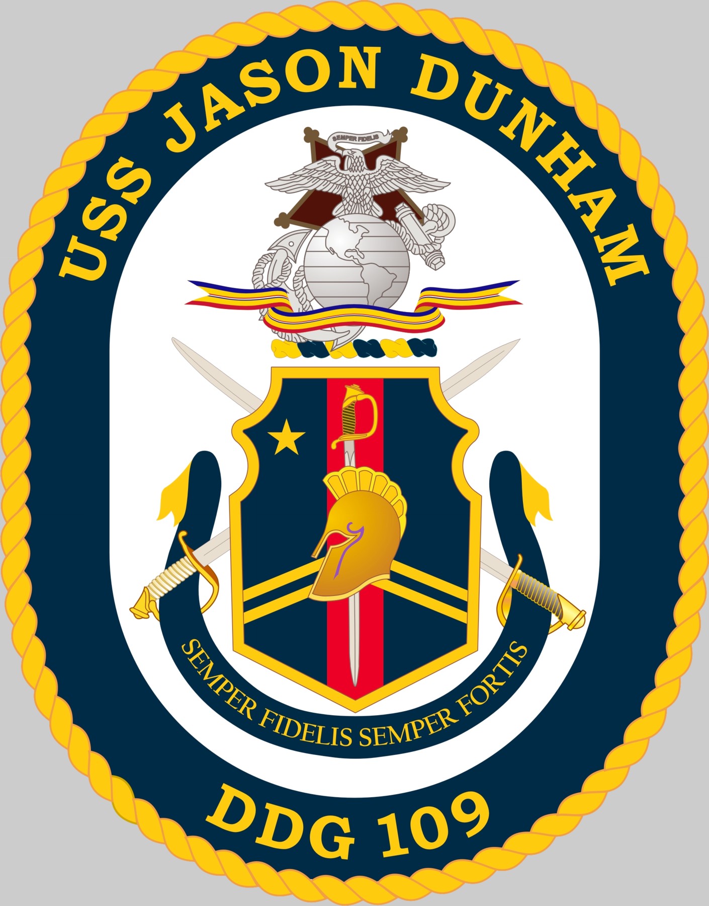 ddg-109 uss jason dunham crest insignia patch badge arleigh burke class guided missile destroyer aegis us navy 02x