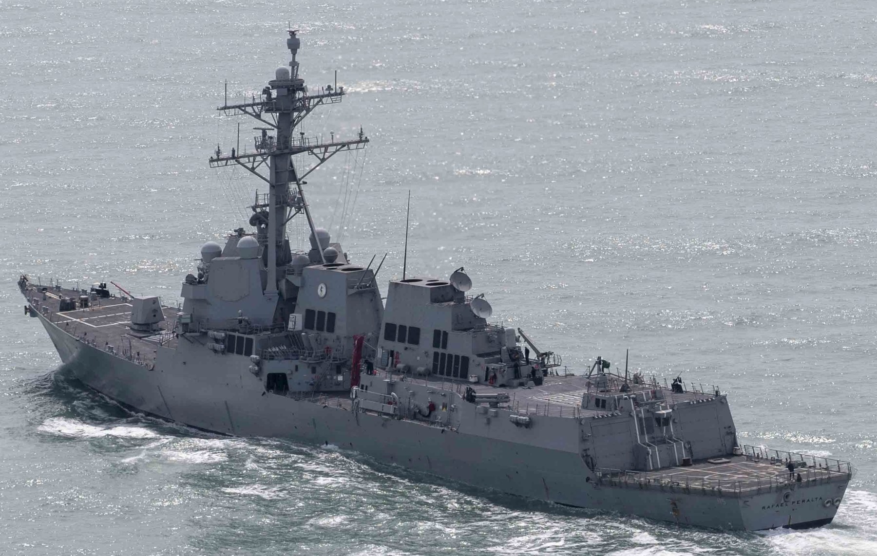 ddg-115 uss rafael peralta arleigh burke class guided missile destroyer us navy aegis 44 south china sea