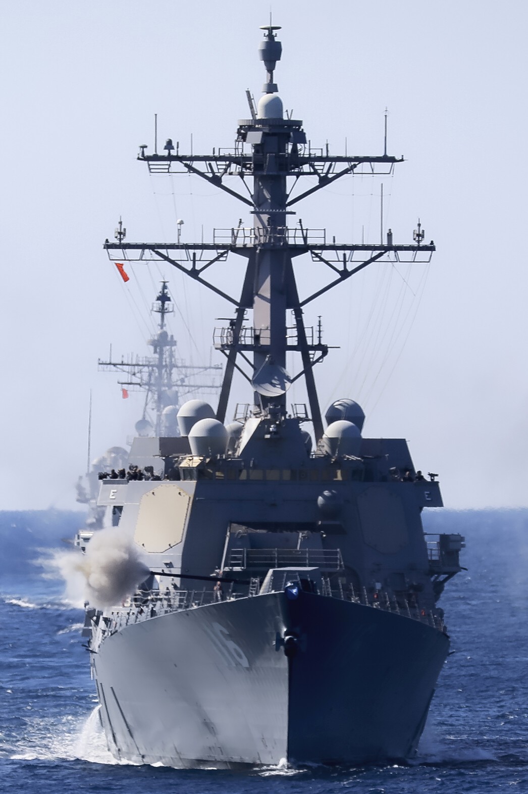ddg-116 uss thomas hudner arleigh burke class guided missile destroyer aegis us navy gun fire exercise 49