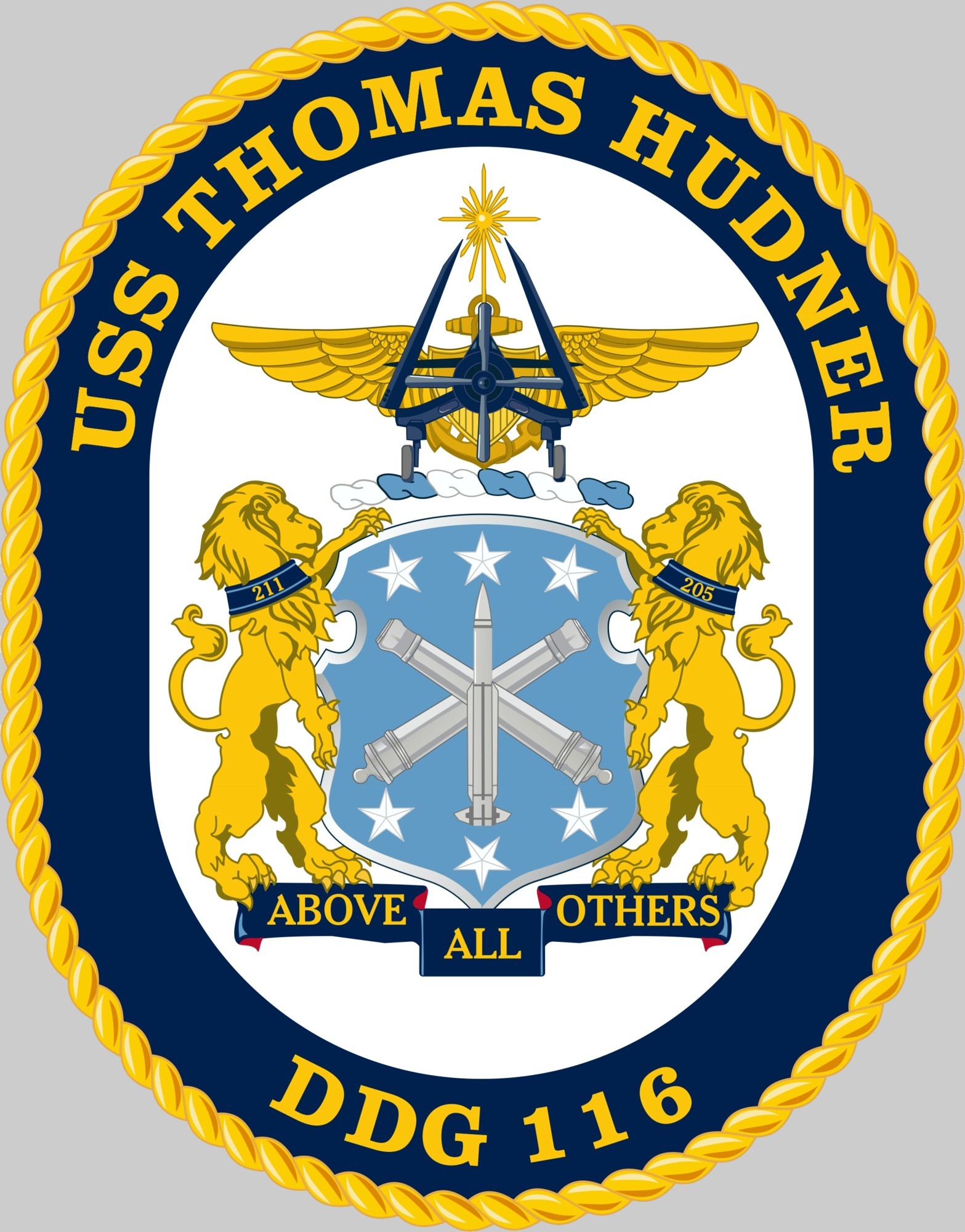 ddg-116 uss thomas hudner insignia crest patch badge arleigh burke class guided missile destroyer us navy aegis 02c