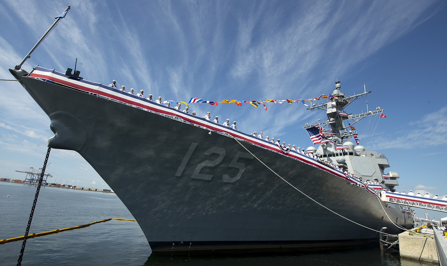 ddg-125 uss jack h. lucas arleigh burke class guided missile destroyer aegis us navy commissioning ceremony tampa florida 14