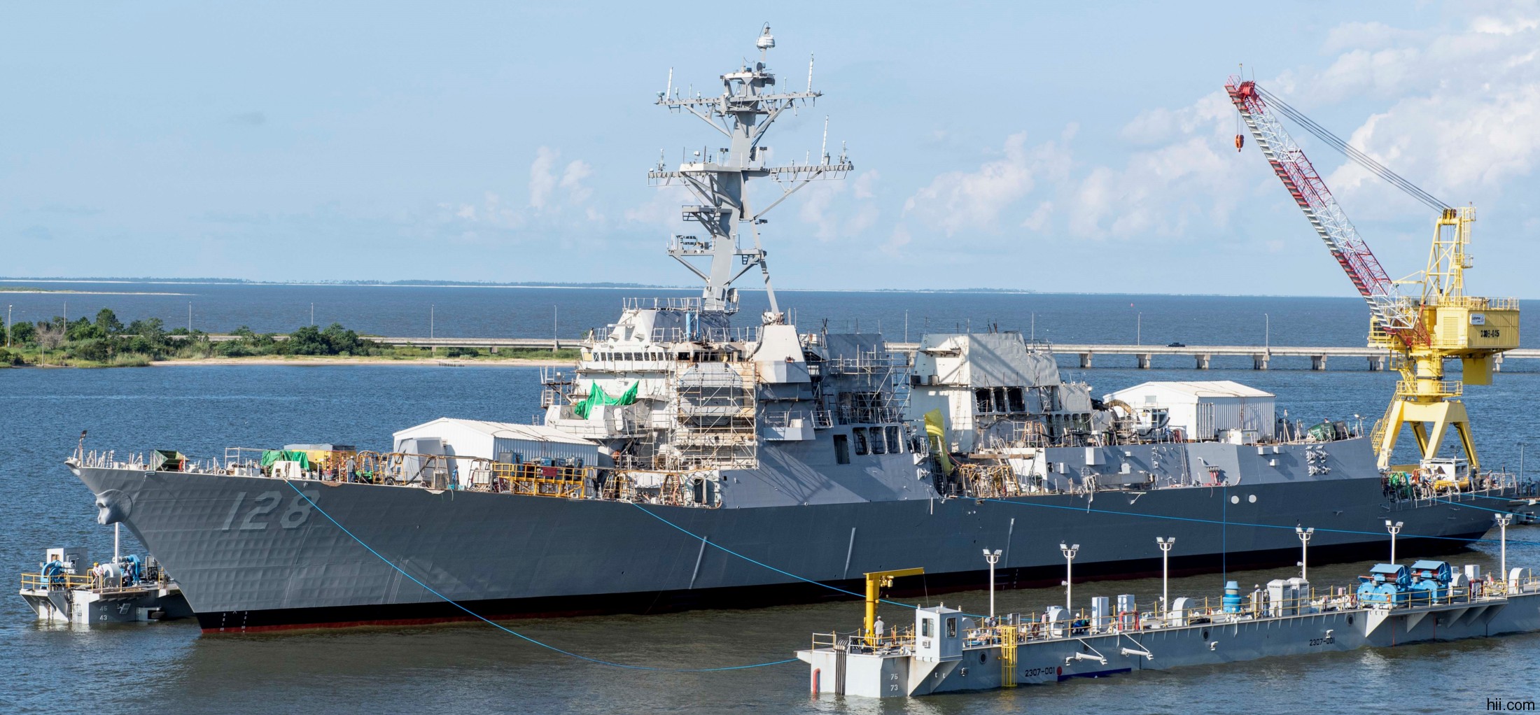 ddg-128 uss ted stevens arleigh burke class guided missile destroyer aegis us navy launching ingalls pascagoula 11