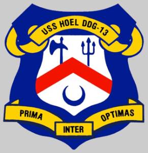 DDG-13 USS Hoel patch crest insignia