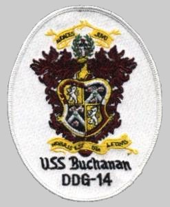 USS Buchanan DDG-14 patch crest insignia