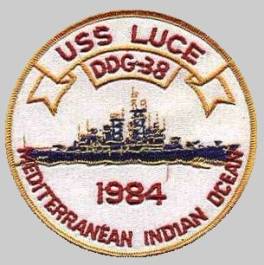 DDG-38 USS Luce cruise patch