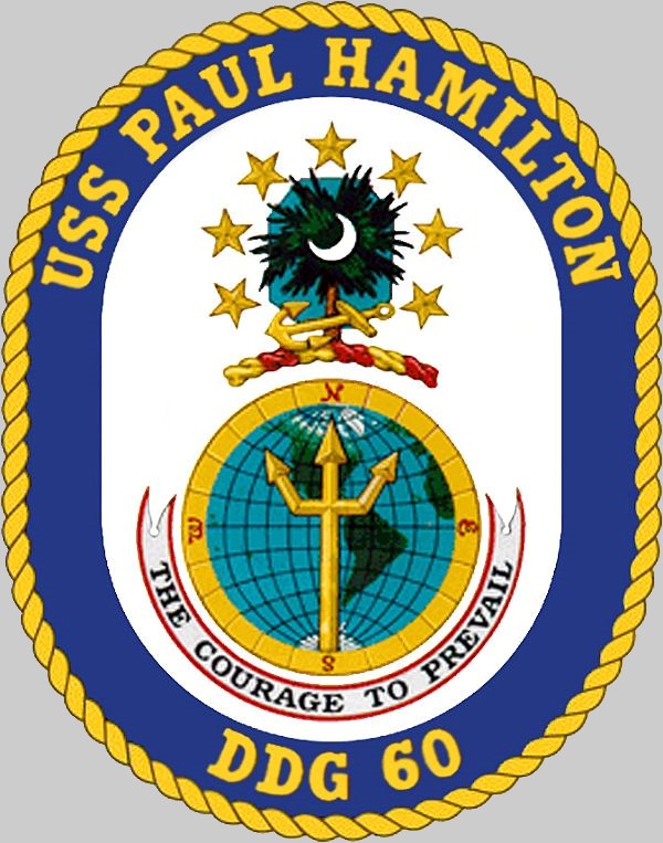 ddg-60 uss paul hamilton insignia crest patch badge destroyer us navy 02x