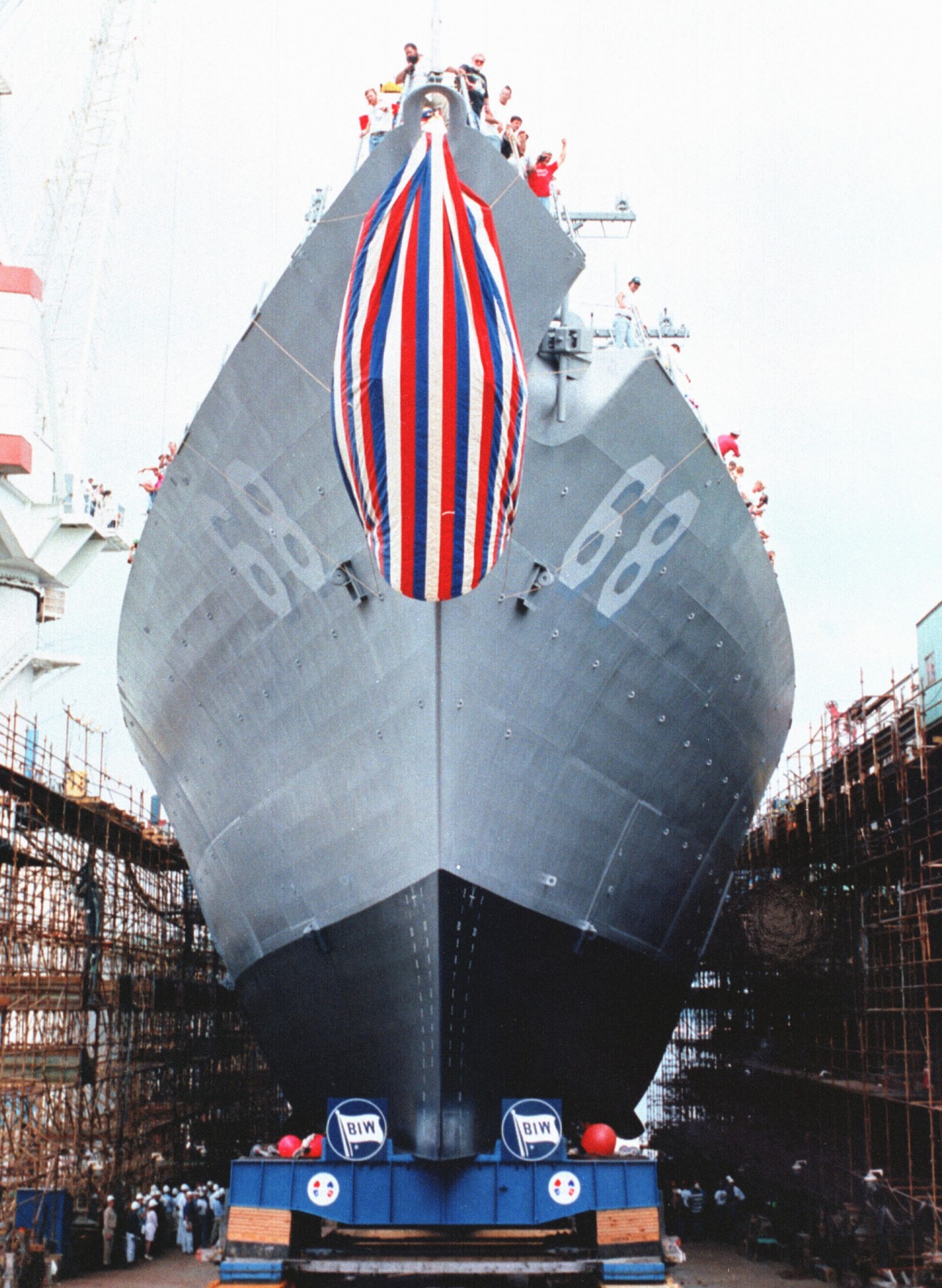 ddg-68 uss the sullivans guided missile destroyer arleigh burke class aegis 03 launching christening ceremony bath maine