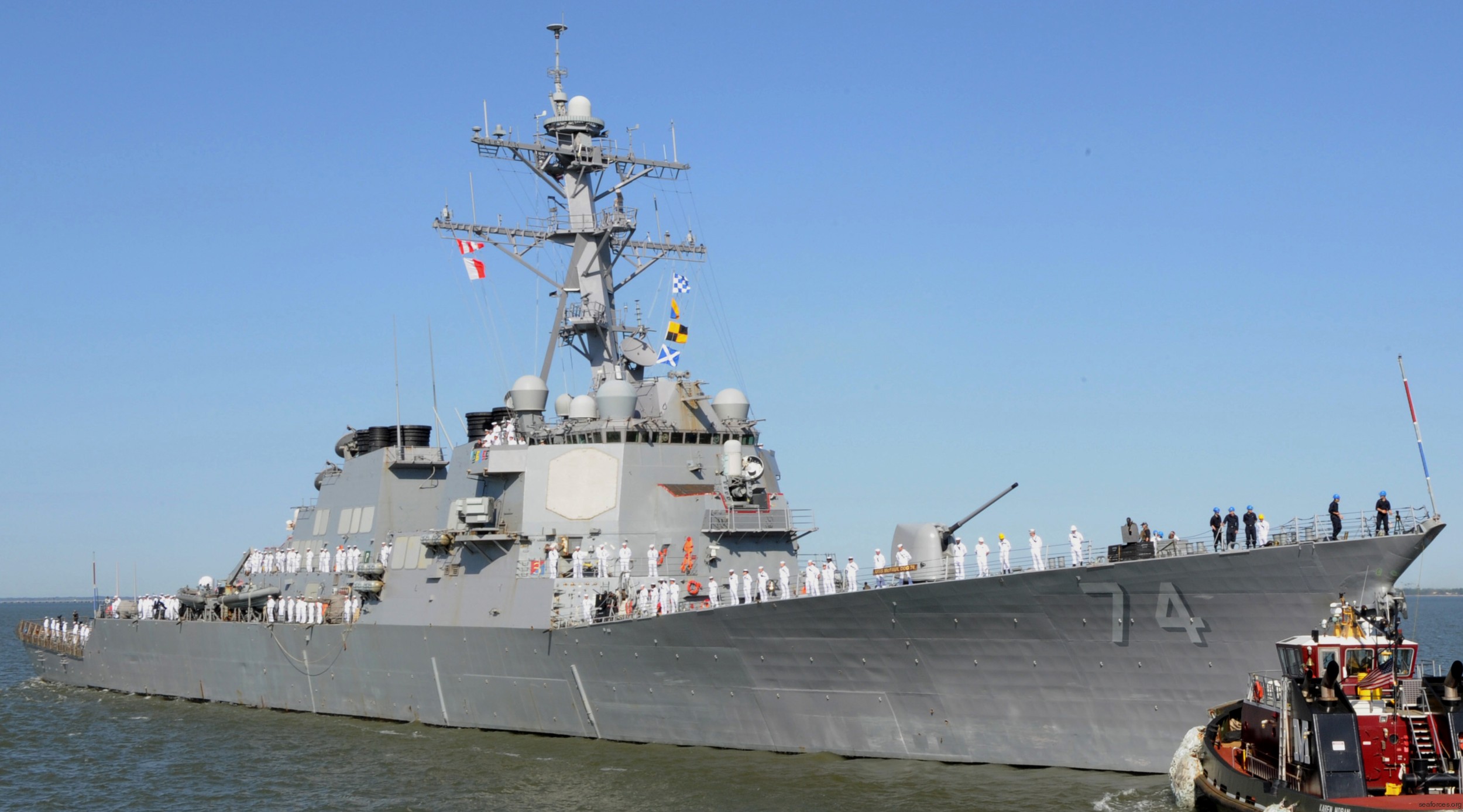 ddg-74 uss mcfaul guided missile destroyer arleigh burke class aegis bmd 27x ingalls shipbuilding pascagoula